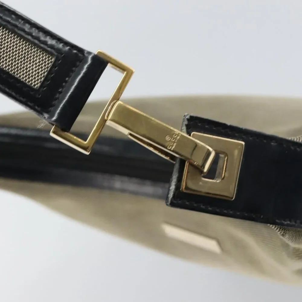 Authentic GUCCI Shoulder Bag Canvas Beige Gold 001 4204 - Picture 6 of 16